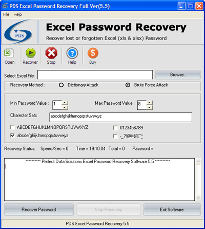 excel file password recovery