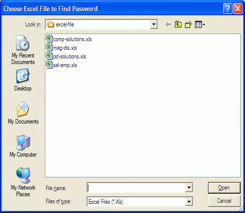 ms excel file password recovery
